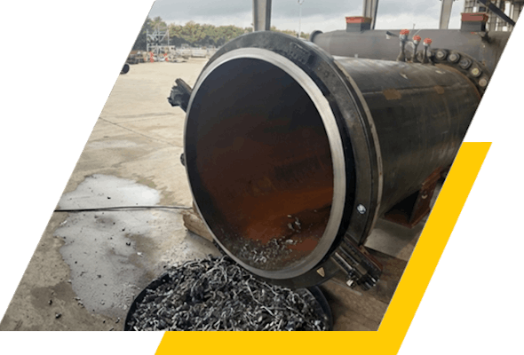 beveled large diameter pipe clamshell cutter